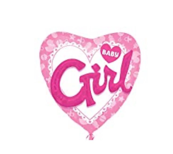 32 X 32 in. Celebrate Baby Girl Multicolor Balloon