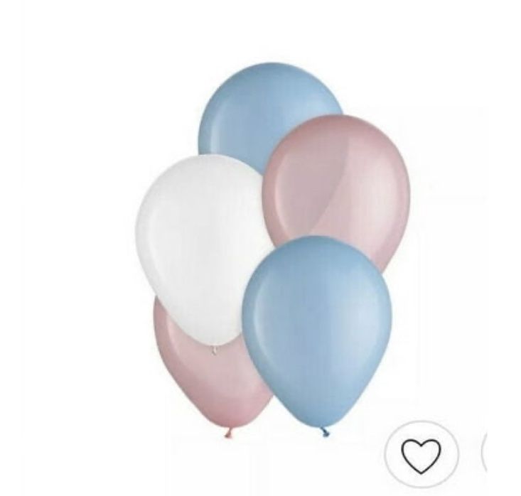 Gender Reveal 3 Color Mix Latex Balloons 15ct 11”