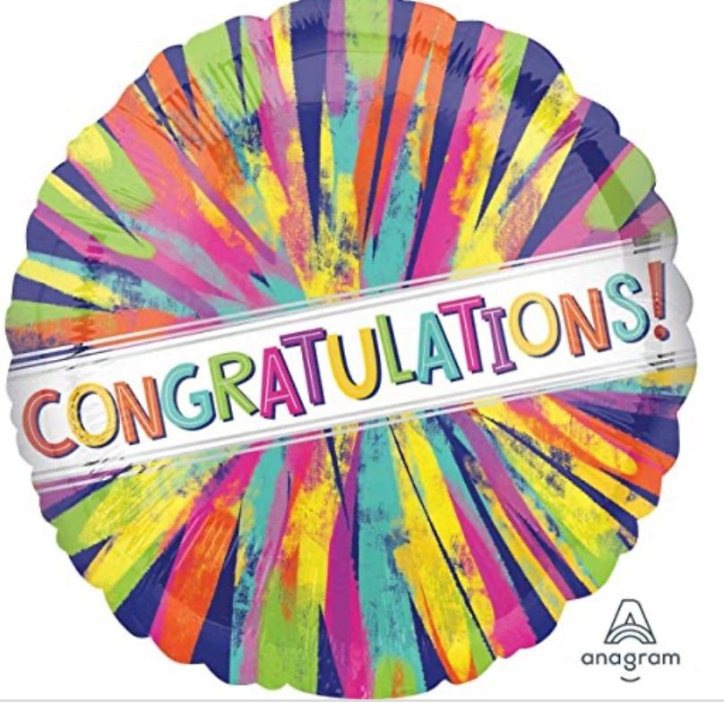 18&quot; Congrats Painterly Burst