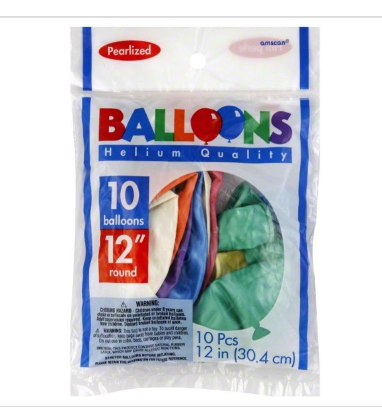 Latex Balloons, 12&quot;, Multicolor