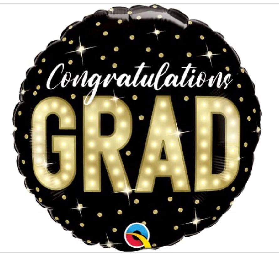 18 Inch Grad Marquee Lights Foil Mylar Balloon