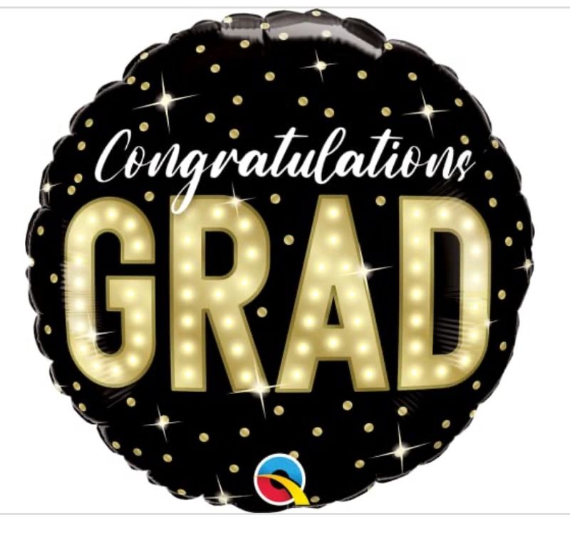 18 Inch Grad Marquee Lights Foil Mylar Balloon