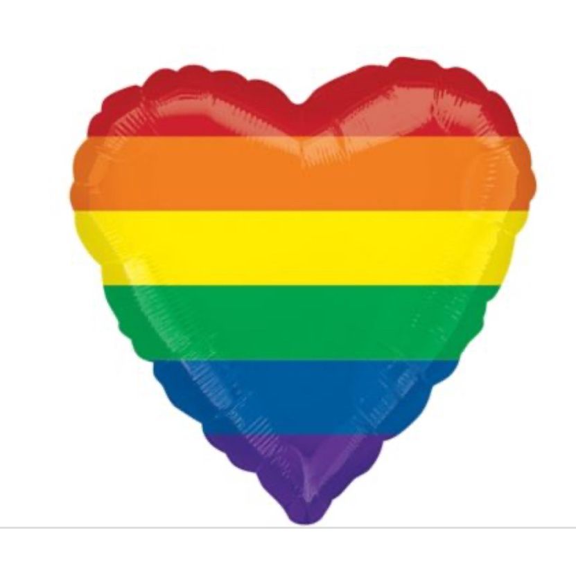 Rainbow Heart Balloon