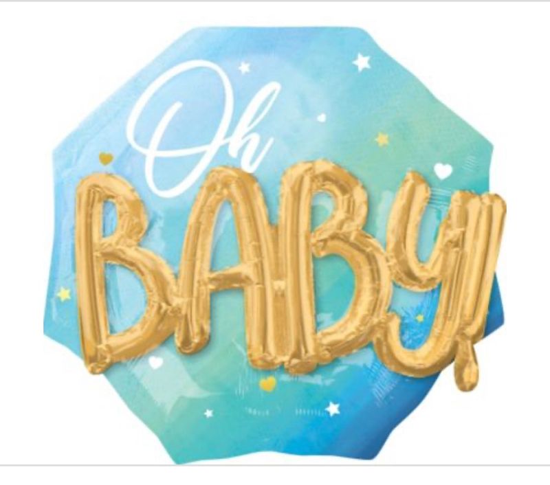 Oh Baby! Blue Supershape Balloon