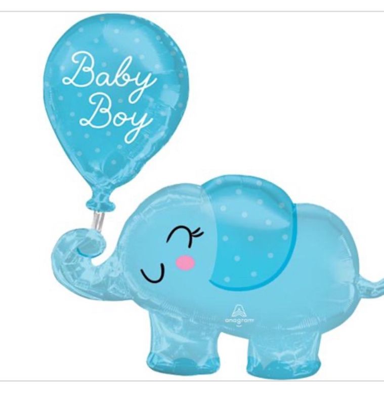 Baby Boy Elephant Balloon 31”