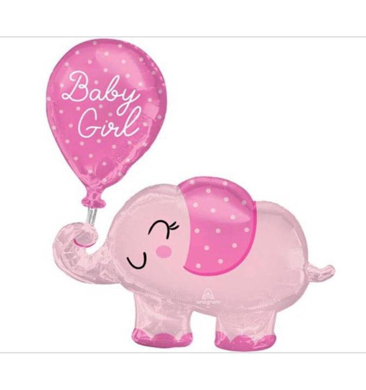 Baby Girl Elephant Balloon 31”