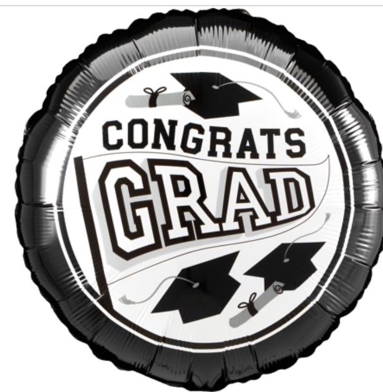 White Congrats Grad 18”