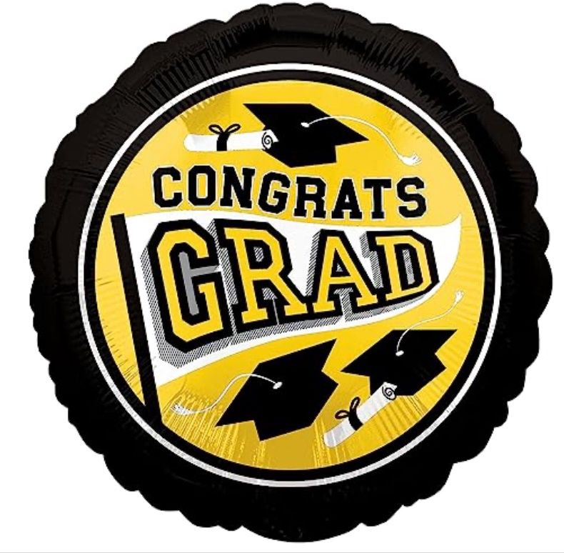 18&quot; School Colors Be True to Your School Grad Yellow Balloon