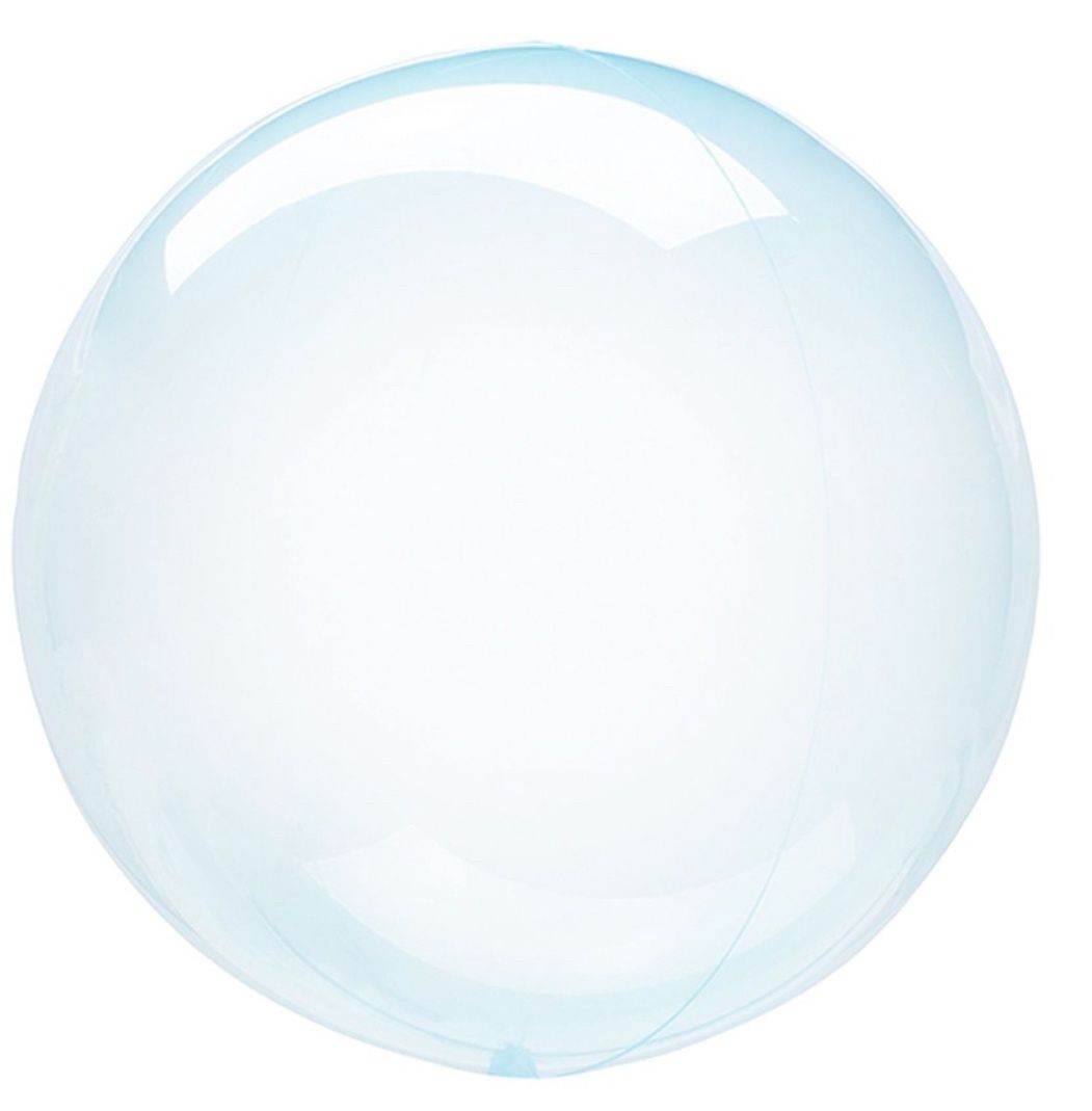 Crystal Clear Balloon Blue