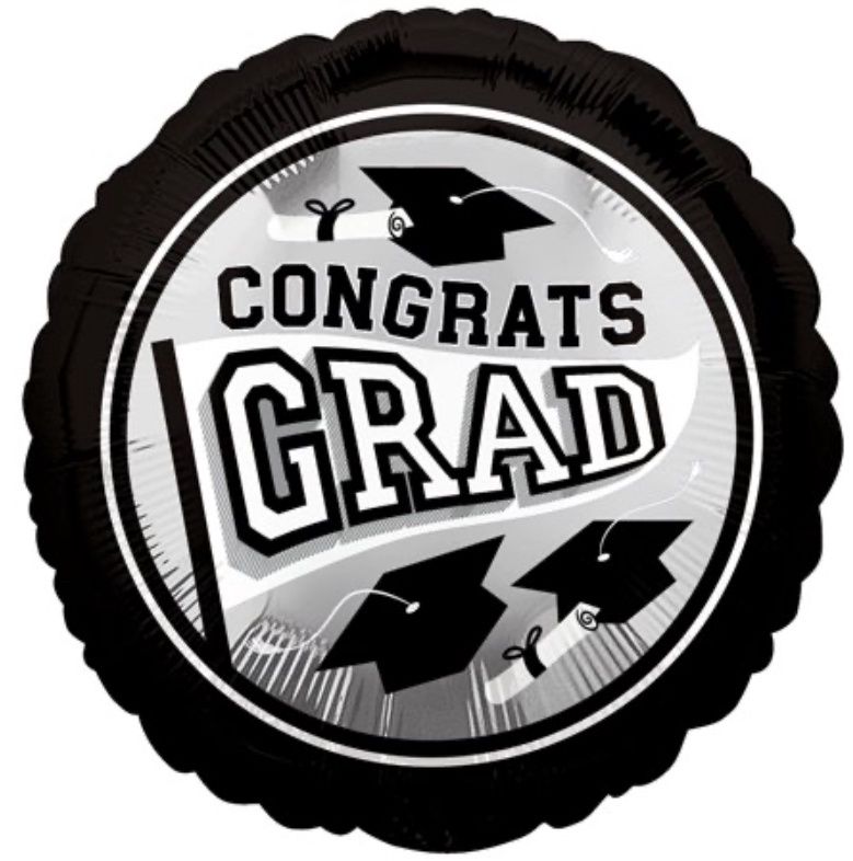 Silver Congrats Grad 18”