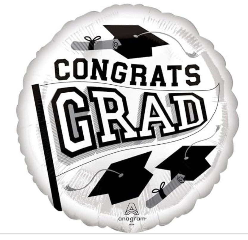 18 Inch Congrats Grad - White
