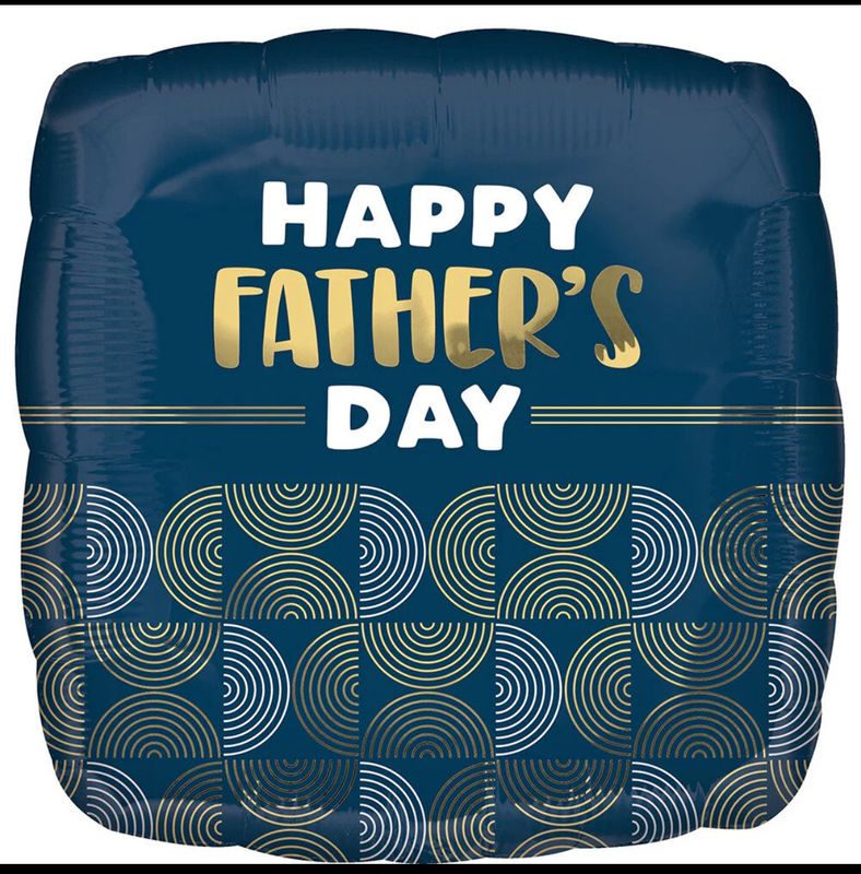 Happy Father&#39;s Day Ribbed Lines 17&quot; Balloon