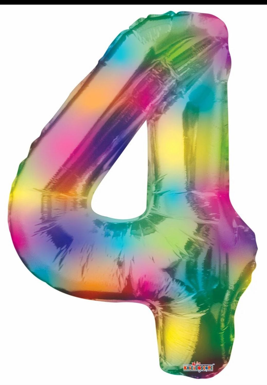 Number 4 Rainbow 34″ Balloon