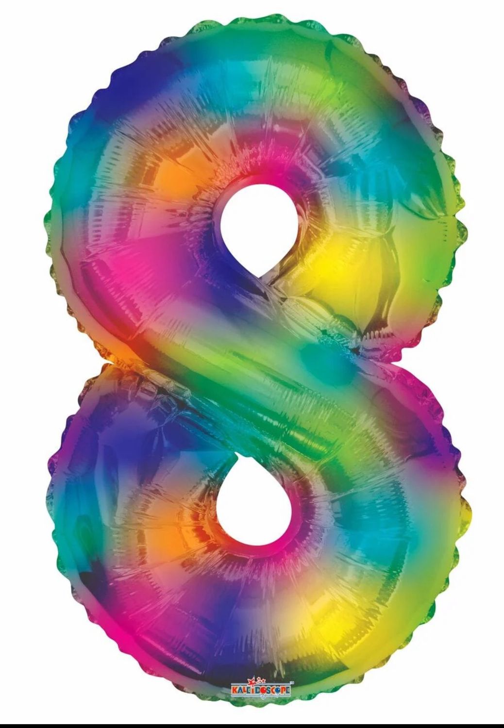 Number 8 Rainbow 34″ Balloon