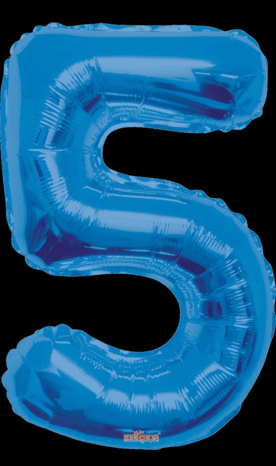 34 Inch Number 5 Blue Foil Mylar Balloon