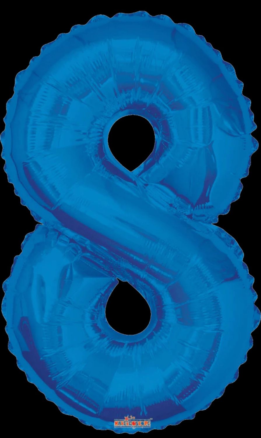 34 Inch Number 8 Blue Foil Mylar Balloon