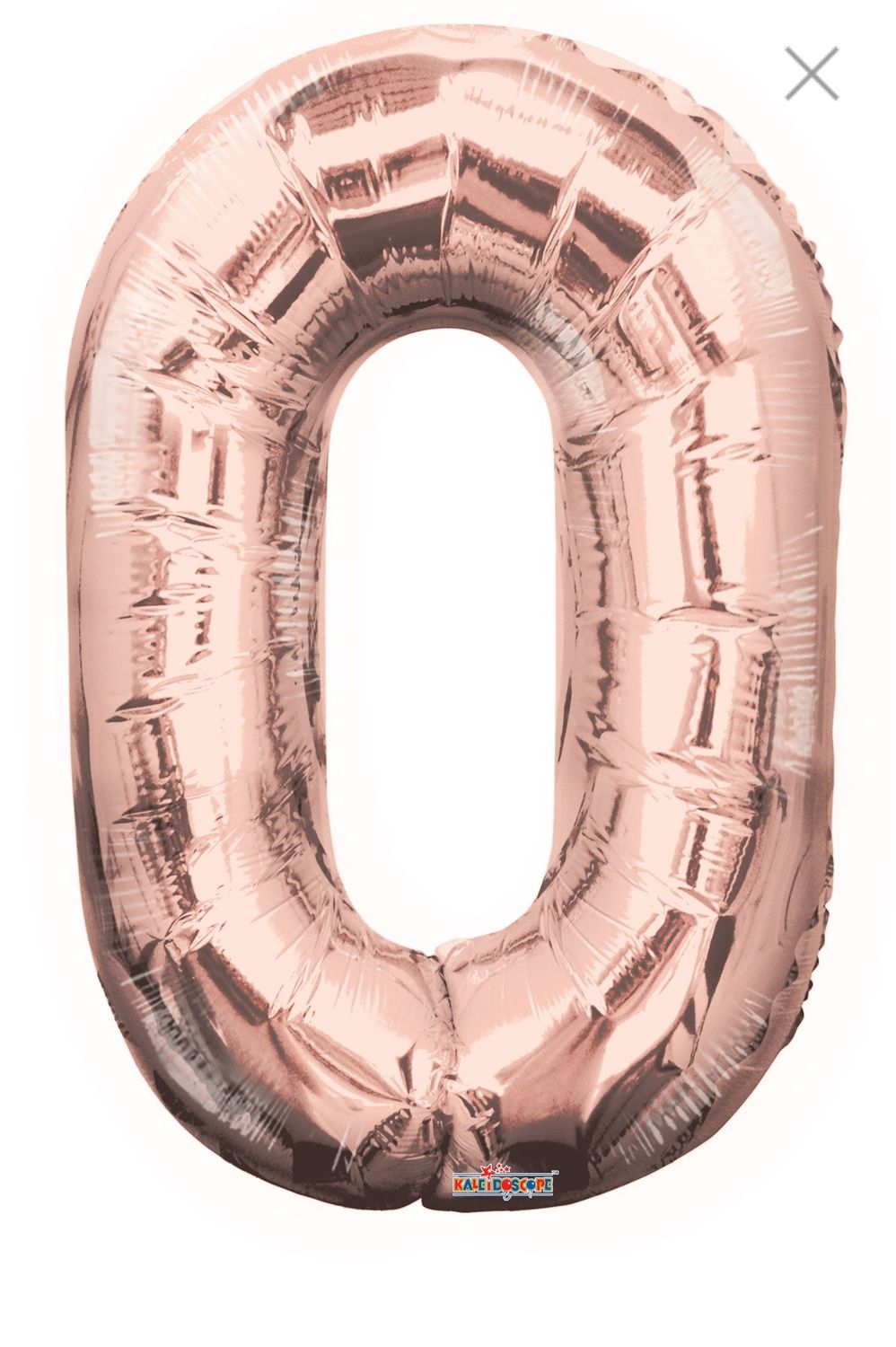 34 in. Number 0 Balloon, Rose Gold