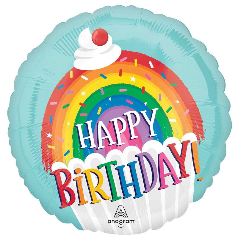 18&quot; Rainbow Sprinkles Birthday Pkg