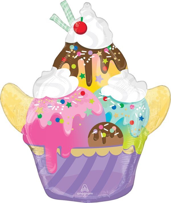 Ice Cream Sundae Supershape Balloon