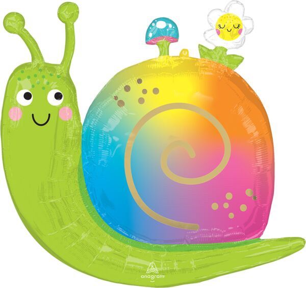 Rainbow Snail Summer Supershape Balloon