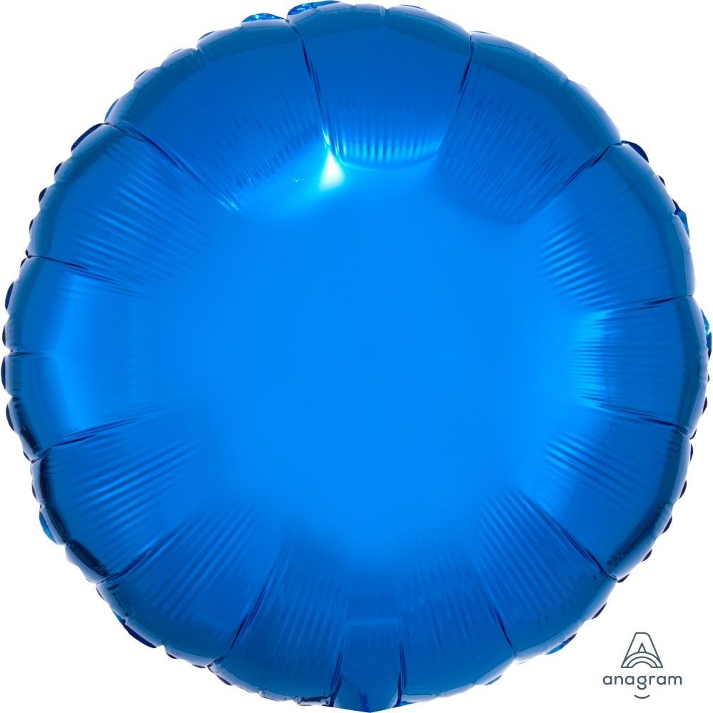 Blue Mylar Circle Balloon 12.5 in. 