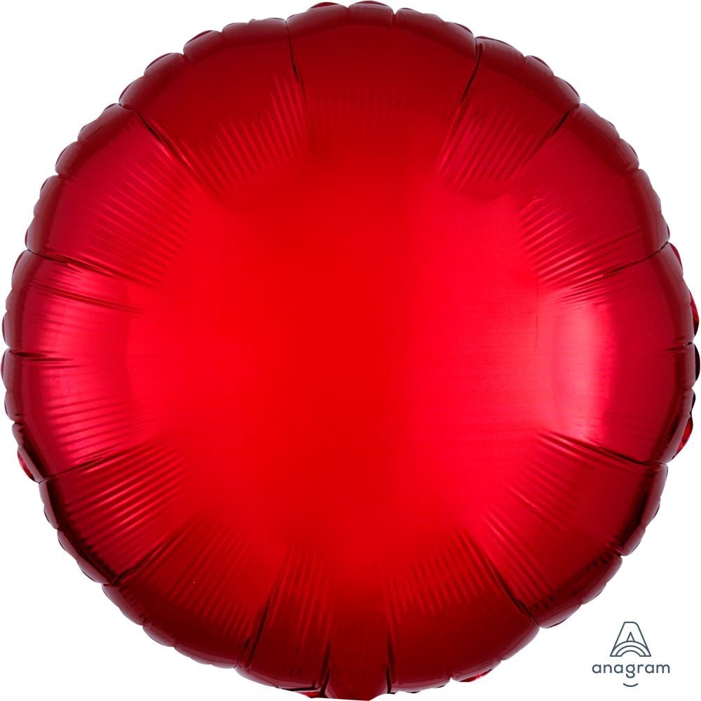 Red Mylar Circle Balloon 12.5 in. 