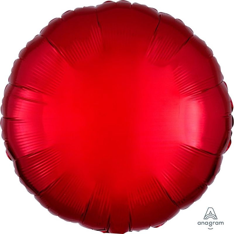 Red Mylar Circle Balloon 12.5 in. 