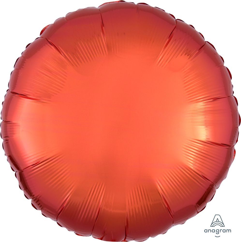 Orange Mylar Circle Balloon 12.5 in. 