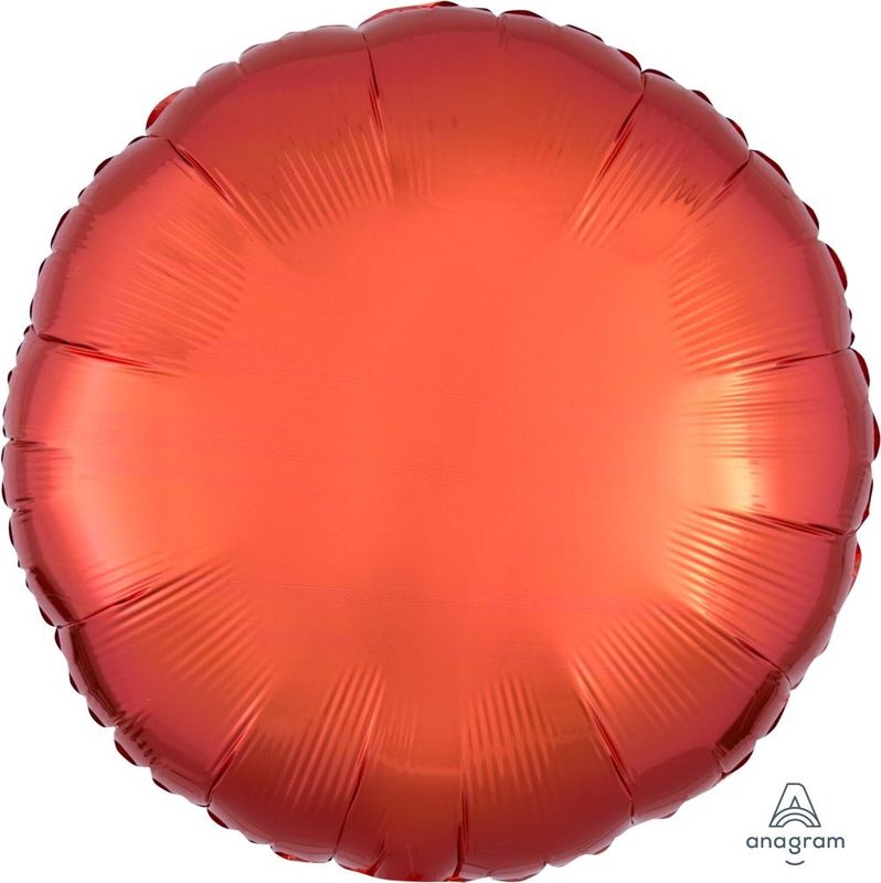 Orange Mylar Circle Balloon 12.5 in. 