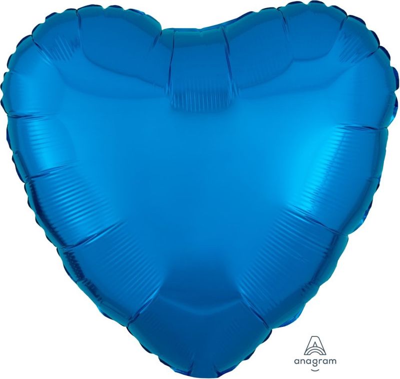 Blue Mylar Heart Balloon 12.5 in. 
