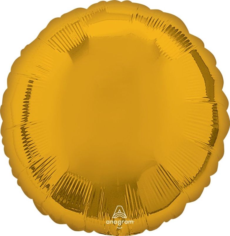 Gold Mylar Circle Balloon 12.5 in. 