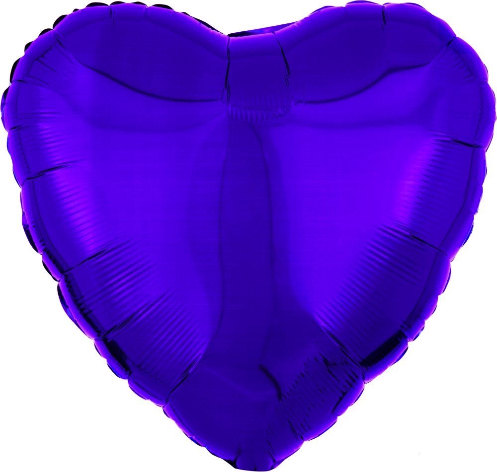 Purple Mylar Heart Balloon 12.5 in. 