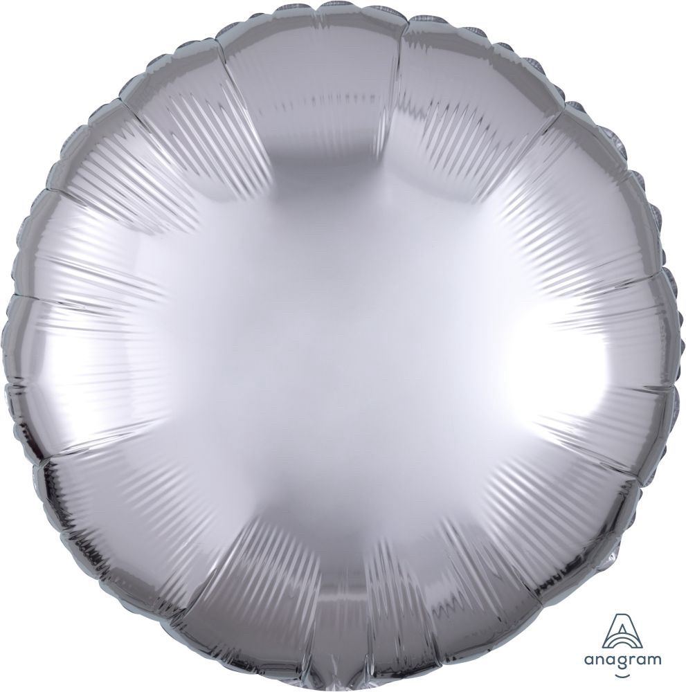 Silver Circle Balloon 12.5 in. 