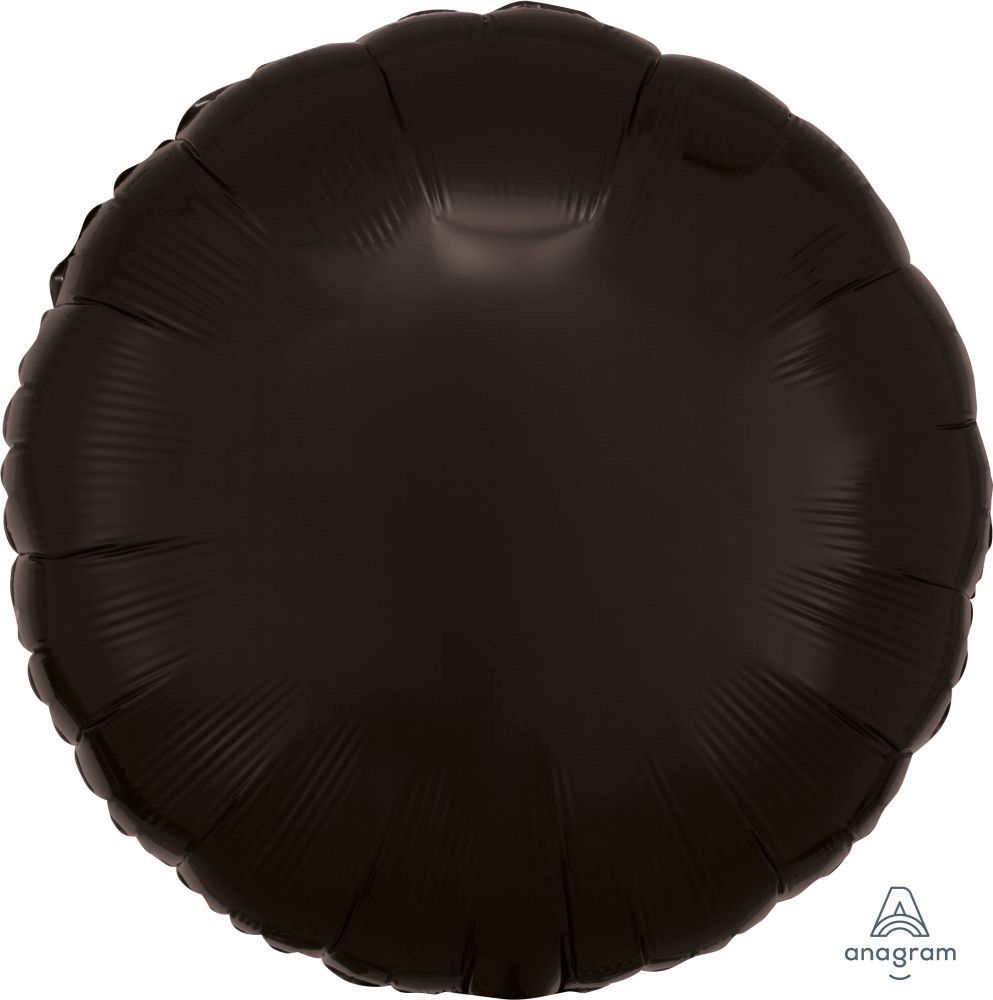 Black Mylar Circle Balloon 12.5 in. 