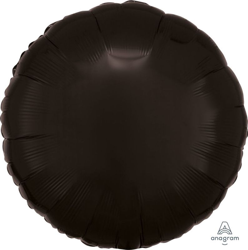 Black Mylar Circle Balloon 12.5 in. 