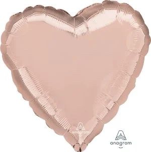 Rose Gold Heart Balloon 12.5 in. 