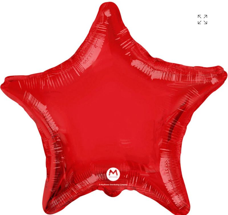Red Mylar Star Balloon