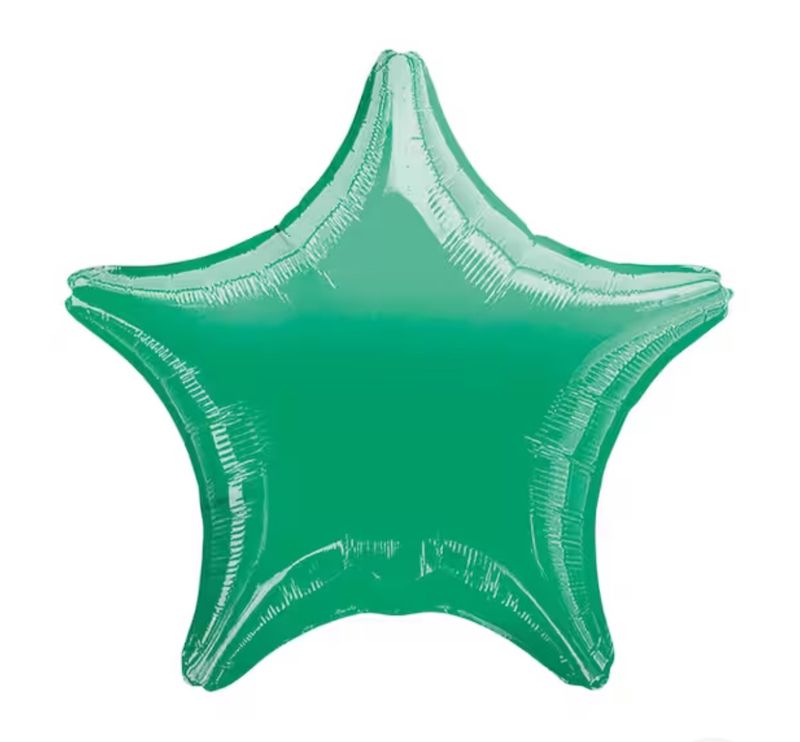 Green Mylar Star Balloon 16 in. 