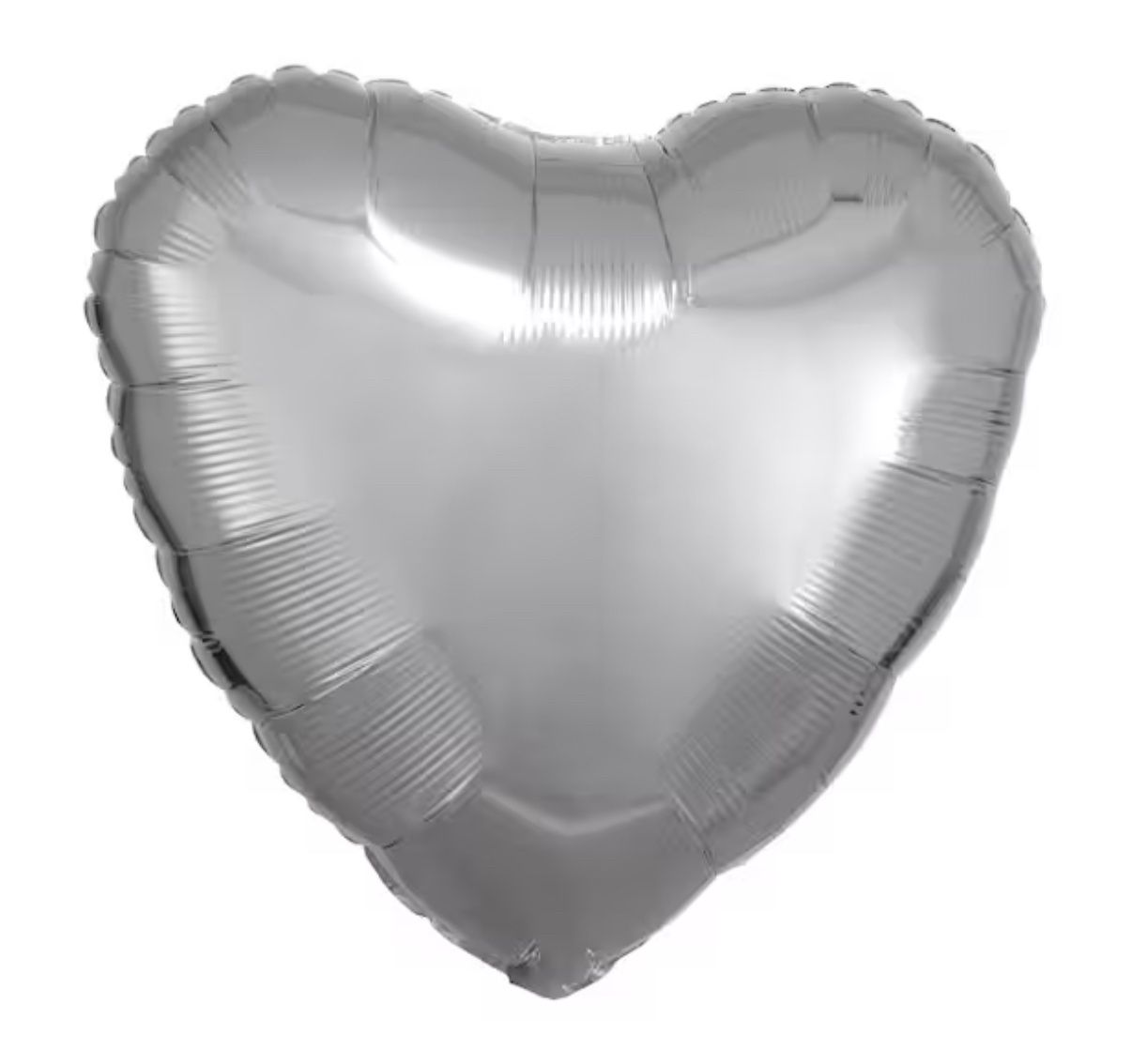Silver Heart Balloon 12.5 in. 