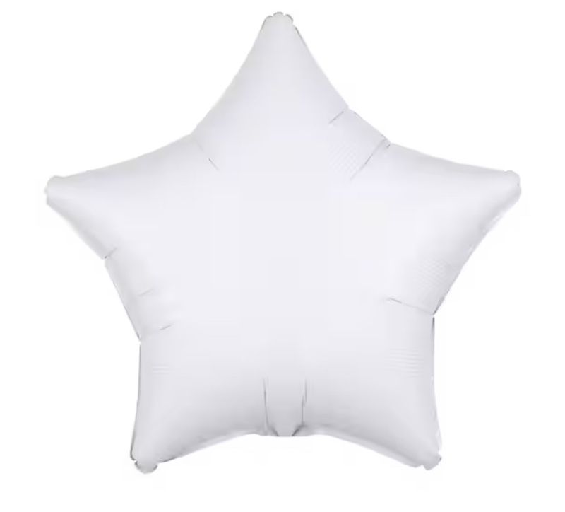 White Mylar Star Balloon 16 in. 