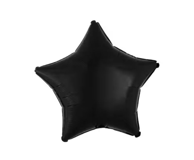 Black Mylar Star Balloon 16 in. 