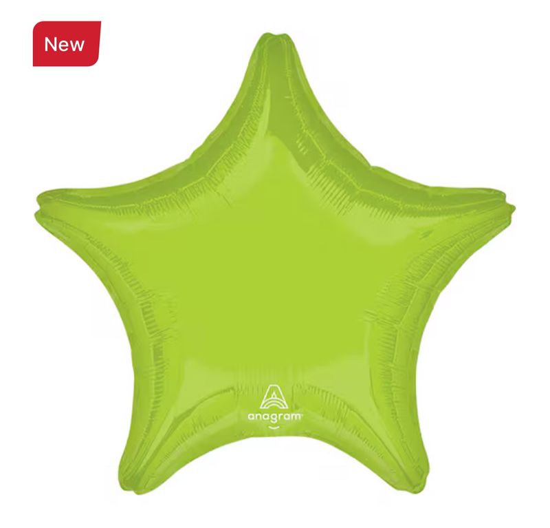 Lime Green Mylar Star Balloon 16 in. 