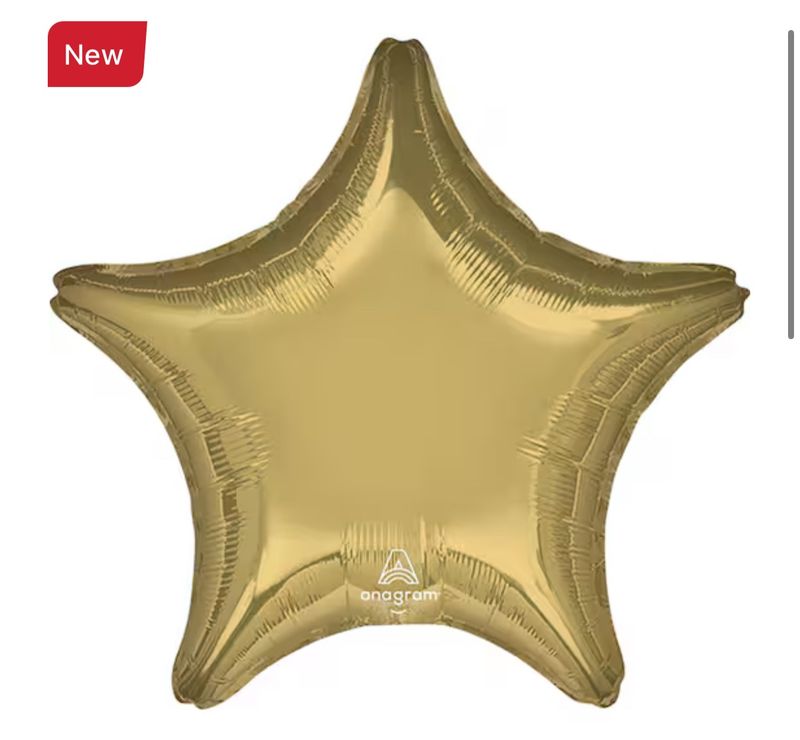 Gold Mylar Star Balloon 16 in. 