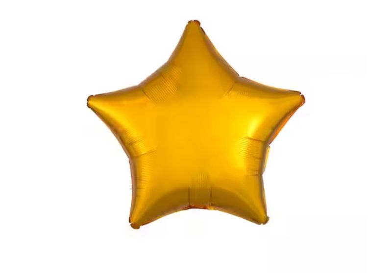Yellow Gold Star Balloon 32 in. 
