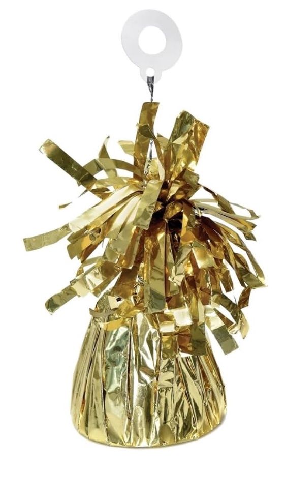 Elegant White Gold Small Foil Balloon Weight (1 Pc.) - 6 oz.