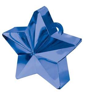 Amscan Blue Star Electroplated Balloon Weights (6 oz.)