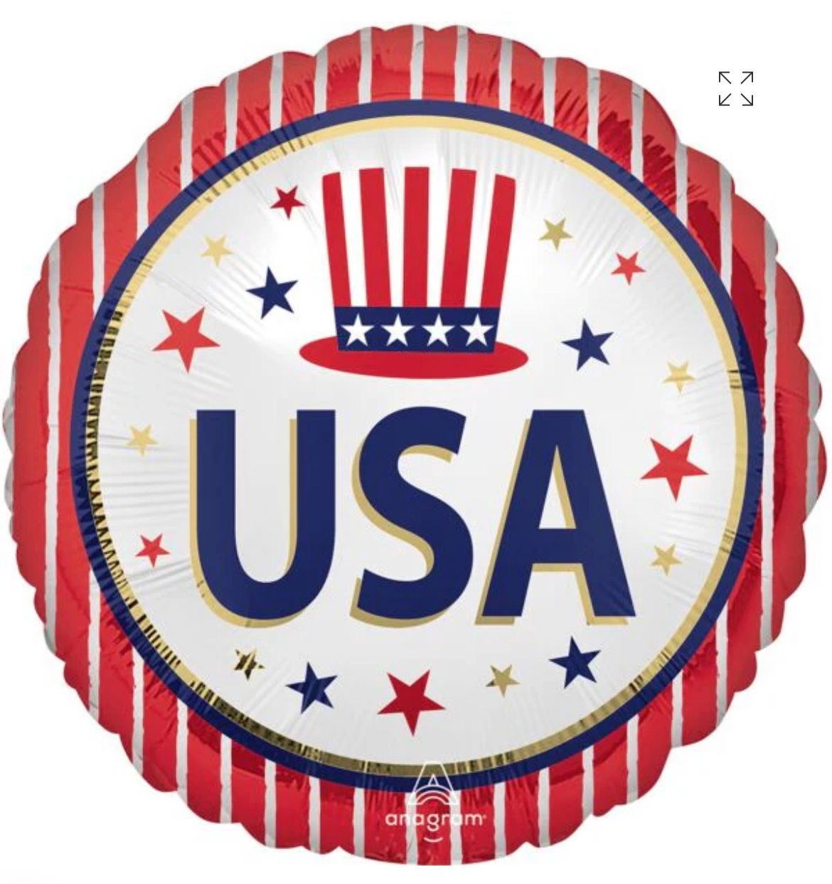 Satin USA Stars and Stripes 18″ Balloon