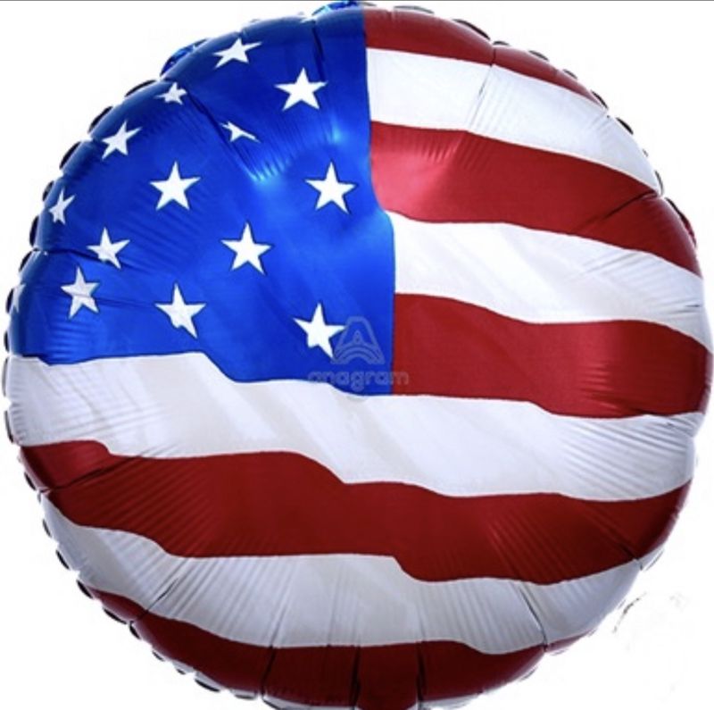 American Flag Flying Colors 18″ Balloon