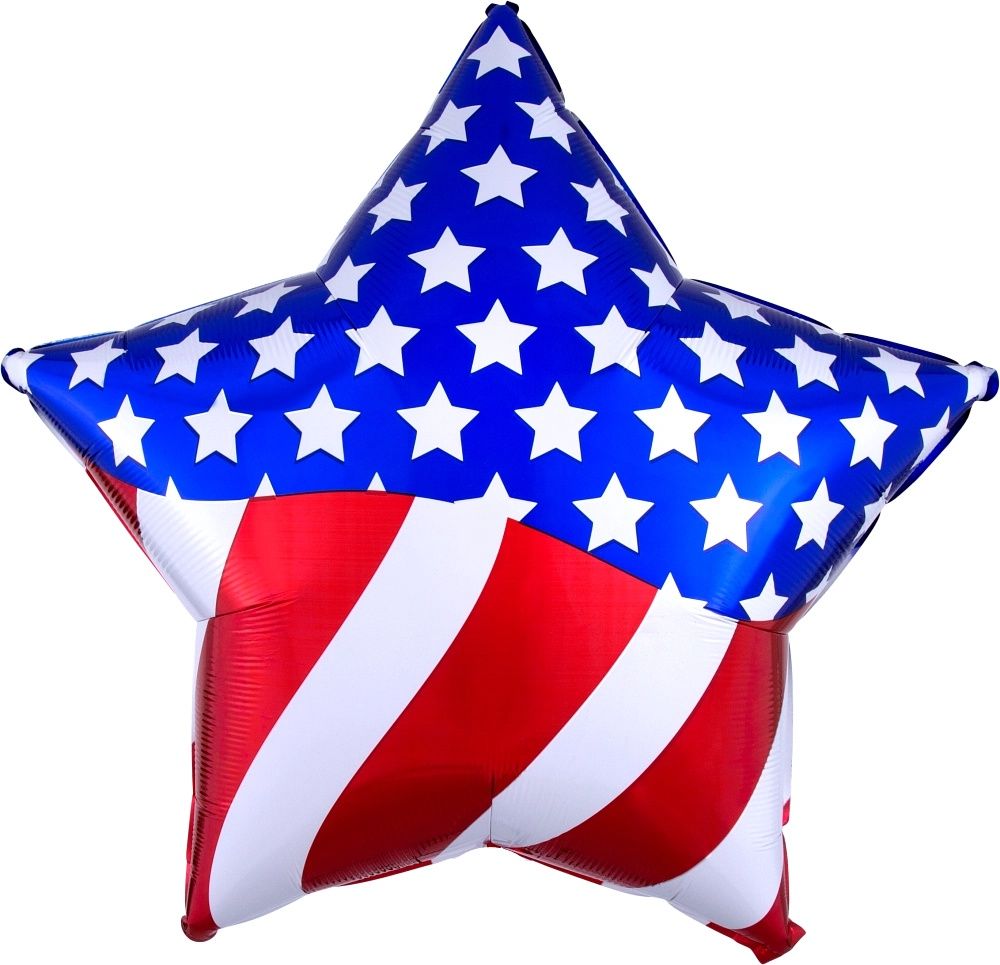 American Flag Star 28″ Balloon