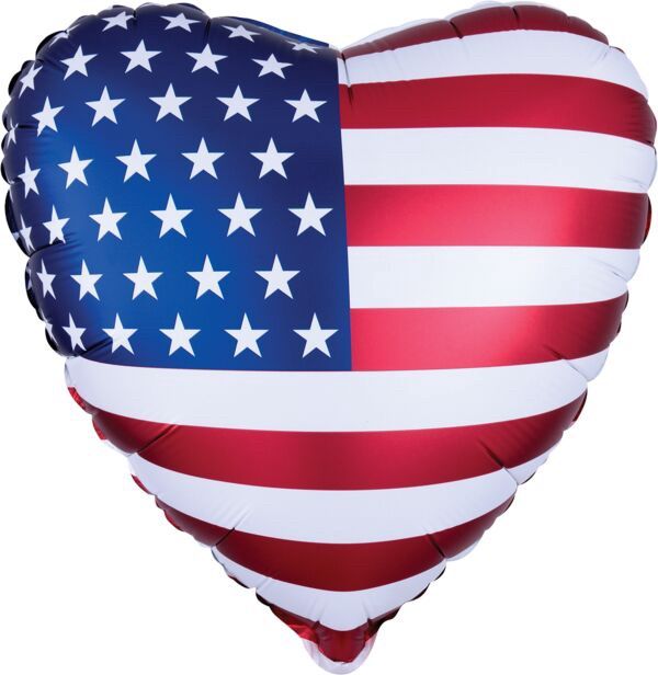 18&quot; Satin Heart Flag